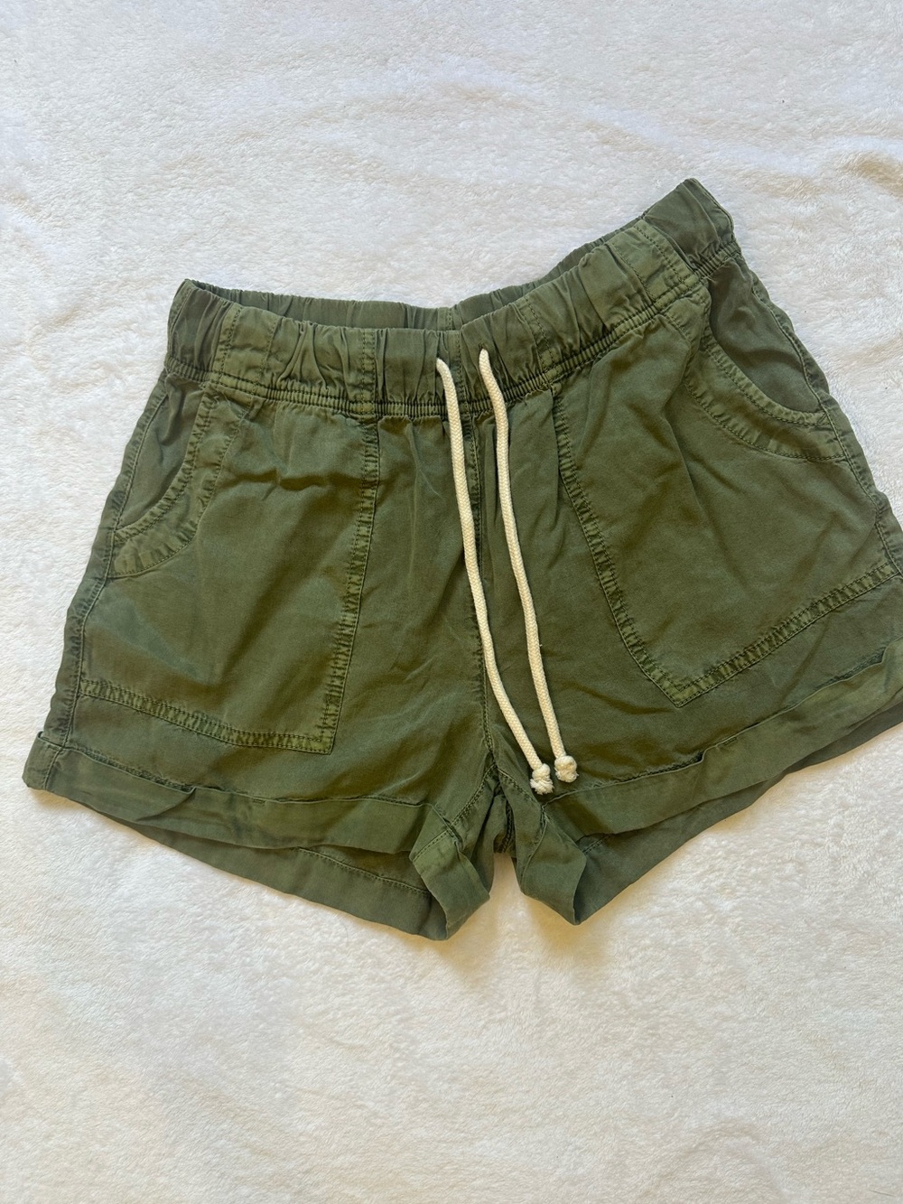 aerie Olive Green Drawstring lightweight Shorts